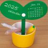 SUIOPPYUW Vibrant Bean Calendar Pen Holder, Orange view 3