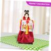 KONTONTY Korean Hanbok Doll Traditional Craft Figurine with Stable Base view 3