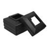 Black Plastic Post Protectors for Outdoor Fences and Railings view 1