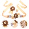 Holibanna Sash for Expectant Mother with Floral Pattern and Fine Lace, Fashionable Satin Party Sash for Pregnancy and Baby Shower view 4