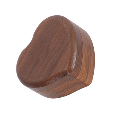 Walnut Heart Music Box, Mechanical Wind-Up, Halloween Party