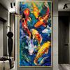 Paint by Numbers for Adults, 40 x 80 cm Koi Fish, Acrylic Canvas, Unframed, F39 view 1