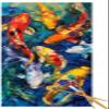 Paint by Numbers for Adults, 40 x 80 cm Koi Fish, Acrylic Canvas, Unframed, F39 view 2