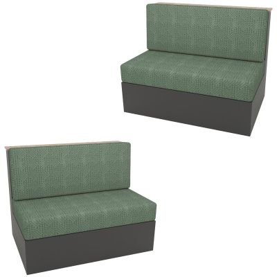 Stretchy RV Dinette Cushion Covers, Green, 2-Pack