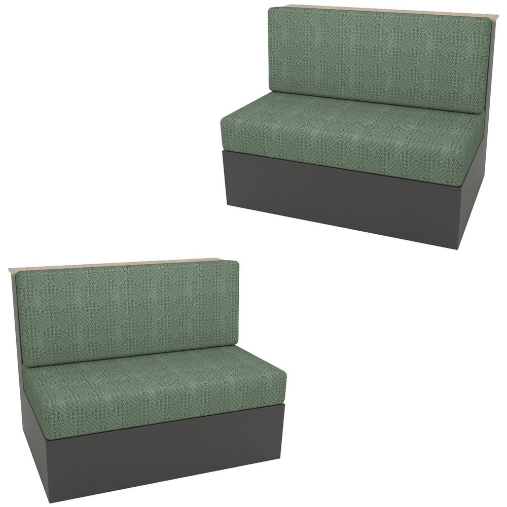 Stretchy RV Dinette Cushion Covers, Green, 2-Pack