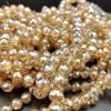 30 8 mm Crystal Glass Beads, Round Faceted, Champagne AB Color view 1