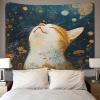 VFKLZCNYR 3D-Printed Artistic Cat Wall Tapestry, 100 x 150 cm view 4