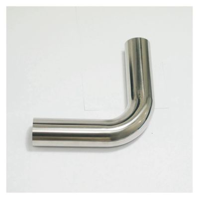 BYLSAGWHT 38 mm (1.5 in) O.D. 304 Stainless Steel Weld 90-Degree Elbow Tube Butt Pipe Fitting, Straight Pipe Length 100 mm