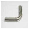 BYLSAGWHT 38 mm (1.5 in) O.D. 304 Stainless Steel Weld 90-Degree Elbow Tube Butt Pipe Fitting, Straight Pipe Length 100 mm view 1