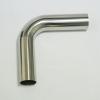 BYLSAGWHT 38 mm (1.5 in) O.D. 304 Stainless Steel Weld 90-Degree Elbow Tube Butt Pipe Fitting, Straight Pipe Length 100 mm view 3