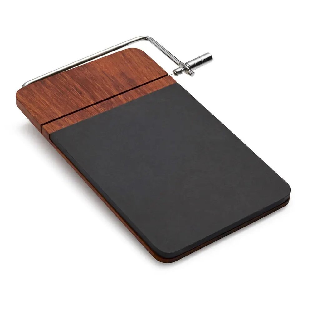 JWMSXYQR Cheese Board with Stainless Steel Wire Cutter