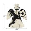I Love Soccer Printed Wooden Christmas Ornaments, Angel-Shaped, 4-Piece Set view 3