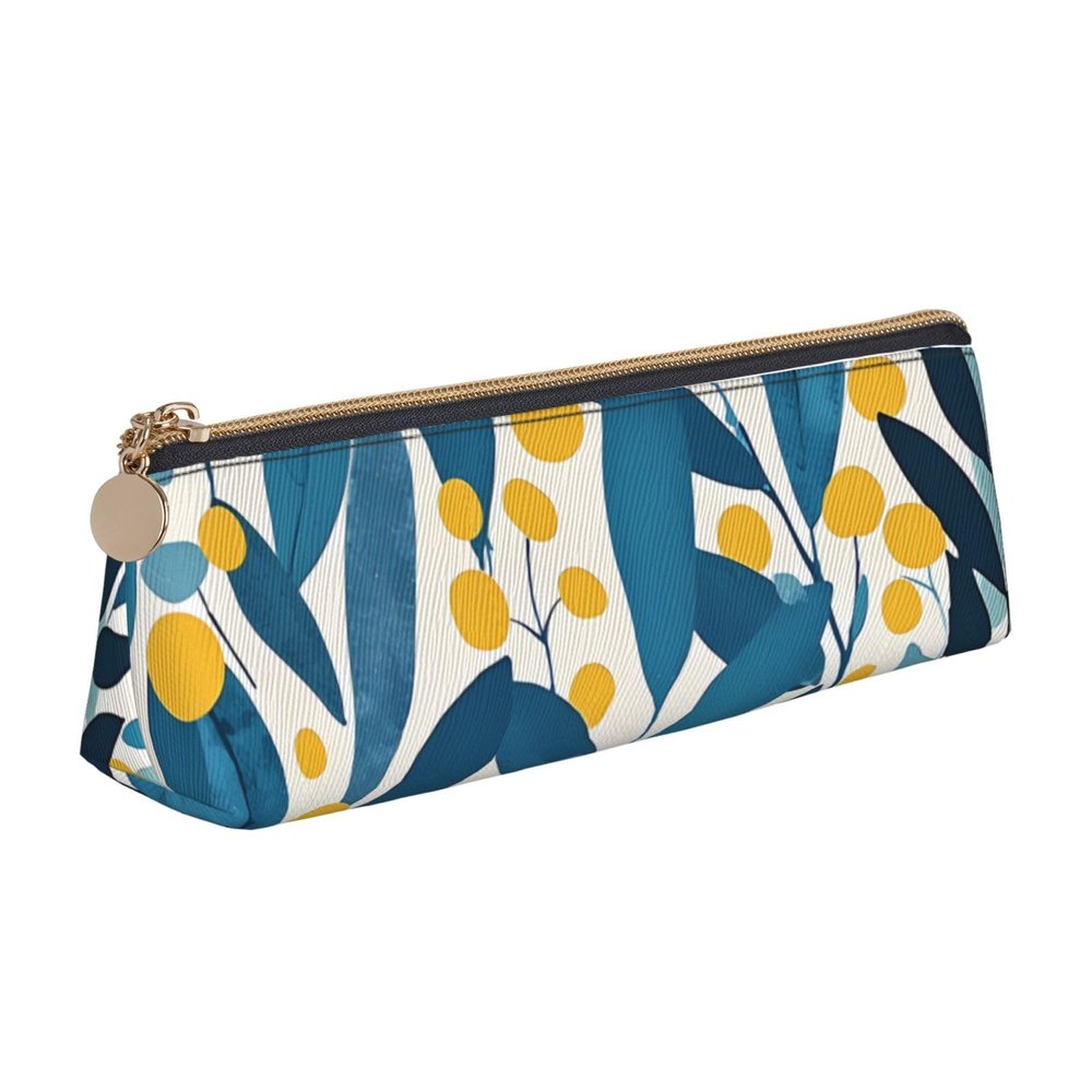 Pencil Case, Stationery Organizer, Makeup Bag, Coin Purse, Leaves Multi 1, One Size