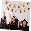 ifundom 2-Piece Class of 2023 Graduation Party Banner, Linen Hanging Decor for Graduation Celebrations and Window Decoration view 3
