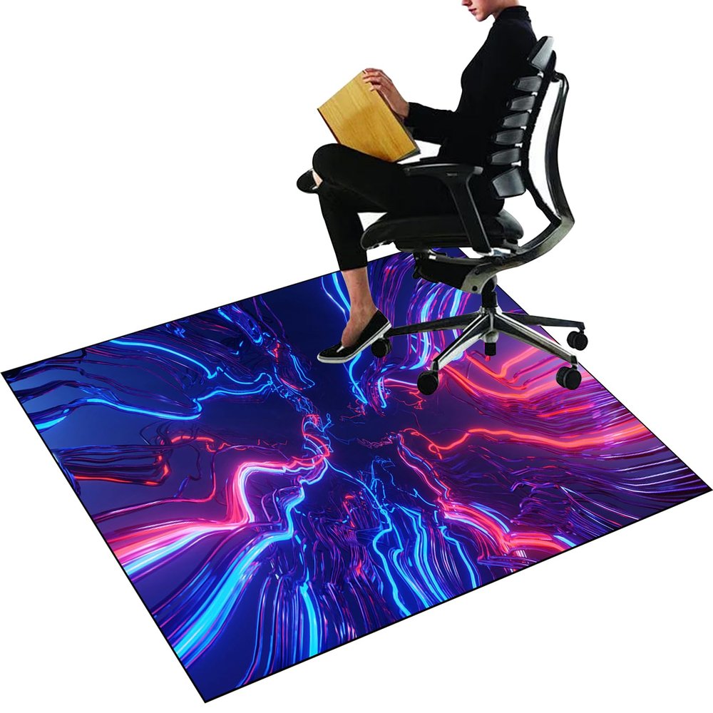Gaming Chair Mat, 120 x 140 cm Scratch-Resistant Floor Protector for Rolling Chairs