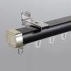 Black Curtain Track, 1.8 m to 9.1 m, with Hooks and Accessories, Wall Mount 28 ft/8.5 m view 1
