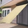 Waterproof Shade Sail, 5 x 10 m, Square, 98% UV Protection, Cream, with Free Rope view 2