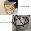 Pink Velvet Vanity Stool with Metal Legs and Non-Slip Pads view 3