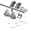 Rolling Ladder Hardware Kit for Library, Sliding Roller Track, Round Tube, Mobile Track with Floor Wheels, 400 cm view 2