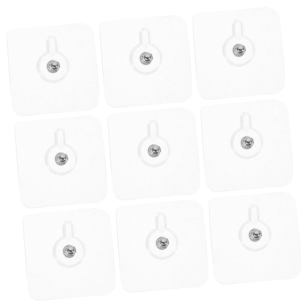 20 Plastic Wall Hooks, Invisible Adhesive Hooks, No Drilling