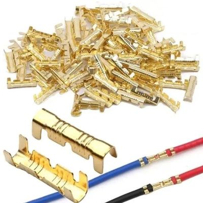 REIUAFWYGV 50/100/200PCS 0.5–1.5 mm² U-Shaped 453 Wire Connectors, Small-Tooth Fascia Butt Terminals, Quick Plug-In Crimp Terminals (50 PCS)