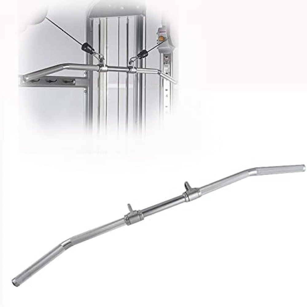 Straight Lat Pulldown Bar with Double Hooks, 113 cm