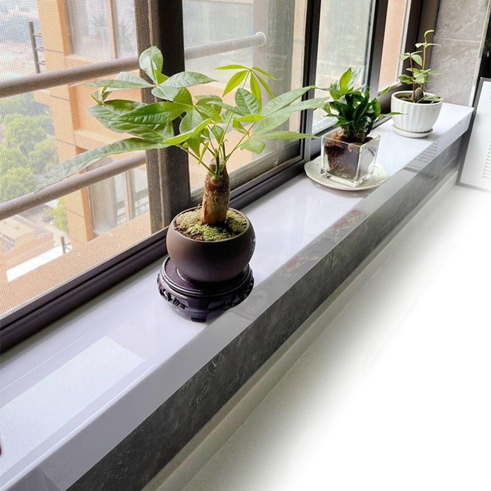 Acrylic Window Sill Cover, Pure White, 140 x 19.8 cm