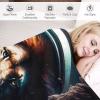 Fluffy Blanket, Lwe Soft Warm Flannel Fleece Blanket for Sofa, Couch, Living Room, 130 x 180 cm view 3