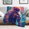 AAPZY Premium Astronaut Flannel Bedspread, Soft 3D Blanket for Bed or Couch view 2