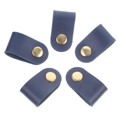 Uonlytech 5-Piece Faux Leather Cable Organizers for Headphones and Charging Cables