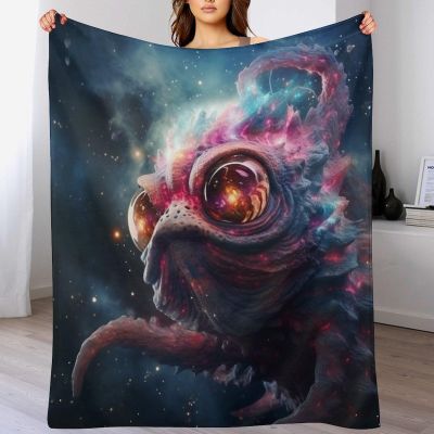 Octopus Blanket, Thick Cozy Fleece Blanket with 3D Pattern, Warm and Soft Flannel Throw, Four-Season Sofa Blanket 51 x 59 in