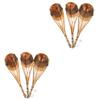 BESPORTBLE 6-Piece Handmade Hanging Bamboo Baskets, Versatile Indoor and Outdoor Planters view 1