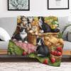 Soft Flannel 3D Printed Fleece Blanket, Cute Cat, 130 x 150 cm view 2