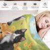 Soft Flannel 3D Printed Fleece Blanket, Cute Cat, 130 x 150 cm view 3