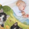 Soft Flannel 3D Printed Fleece Blanket, Cute Cat, 130 x 150 cm view 4