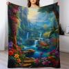 AAPZY Snowy Nature Fleece Blanket, Gift for Women, Men, Girls and Boys, Four Seasons, Super Soft Plush Blanket for Sofa, Sleeper Sofa or Office, 150 x 200 cm view 1