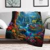 AAPZY Snowy Nature Fleece Blanket, Gift for Women, Men, Girls and Boys, Four Seasons, Super Soft Plush Blanket for Sofa, Sleeper Sofa or Office, 150 x 200 cm view 2