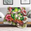 Frog Plush Blanket for Couch, Warm Super-Soft Throw Blanket, 100 x 130 cm view 2