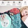 Japanese-Style Pattern Fleece Blanket, Soft Flannel Throw, 140 x 180 cm view 3