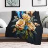 Rose Throw Blanket, Warm & Cozy, Washable, 150 x 200 cm view 2