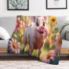 AAPZY Pig Flannel Throw Blanket, Soft Picnic Blanket for Bedroom, Sofa and Outdoor Use, 150 × 200 cm view 2