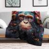 Gorillas Flannel Fleece Throw Blanket, Super Soft Warm Microfiber, 150 × 200 cm view 2
