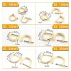 2-Piece Metal Detachable D-Ring Open Shackle Clasps for Leather Craft, Bag Straps and Handles, Bronze, 25 mm ID view 3