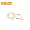 2-Piece Metal Detachable D-Ring Open Shackle Clasps for Leather Craft, Bag Straps and Handles, Bronze, 25 mm ID view 4