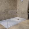 SoulHome Resin Shower Tray 130 x 75 cm, White, Standard Drain Grate view 3
