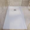 SoulHome Resin Shower Tray 130 x 75 cm, White, Standard Drain Grate view 4