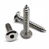 WUPNGS Self-Locking Self-Tapping Wood Screws, 50-Pack, 304 Stainless Steel, Hex Socket, Flat Wafer Head (16 mm, M3) view 2