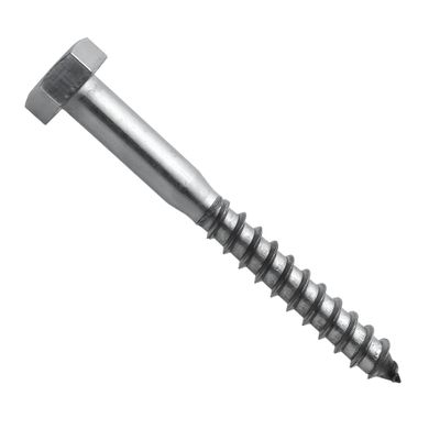 RYSUPPLY A2 Stainless Steel Hex-Head Wood Screws | M10 x 90 mm | DIN 571 | 5 pcs.