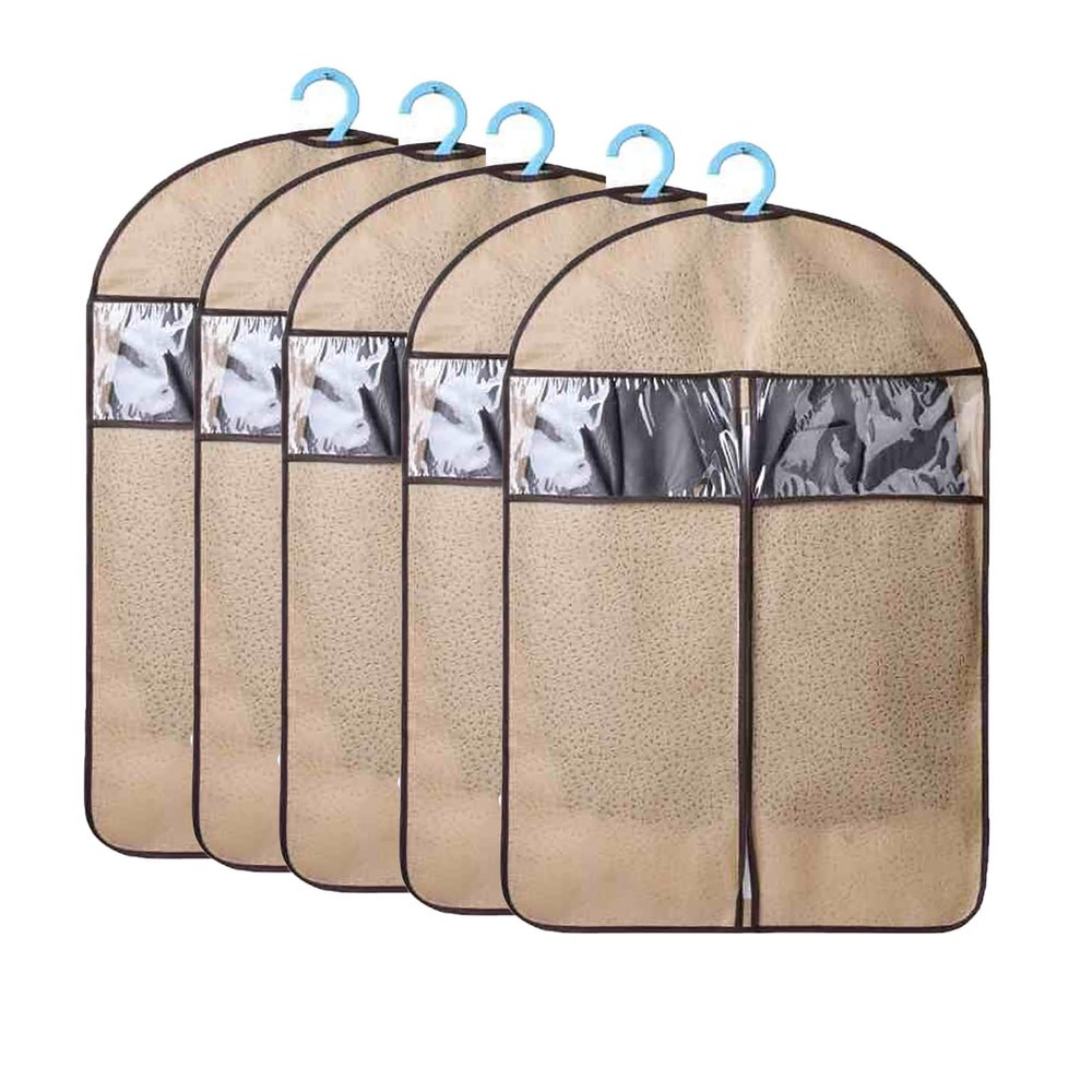 YCXJB 5-Piece Garment Bags, Yellow, 60 × 108 cm