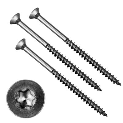 RYSUPPLY Stainless Steel TORX Chipboard Screws 5 x 140, Partially Threaded, 2 Count